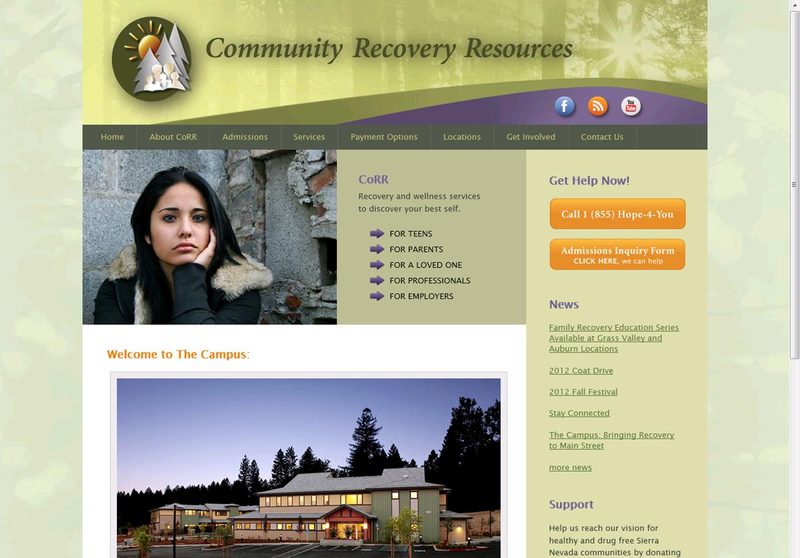 screen shot of corr.us