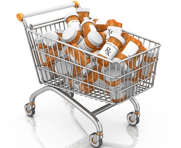 Shopping cart of pills 9-17-12
